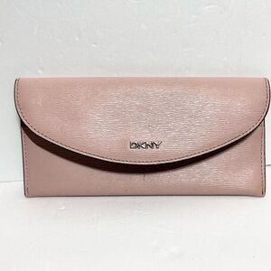 DKNY Pink Epi Leather Wallet GUC